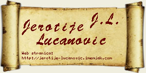 Jerotije Lučanović vizit kartica